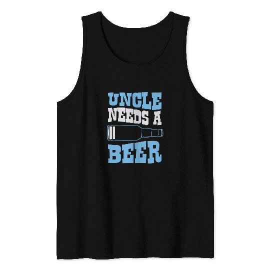 Beer Fun Uncle Needs A Beer Funny Low Battery Icon 1 Tank Tops