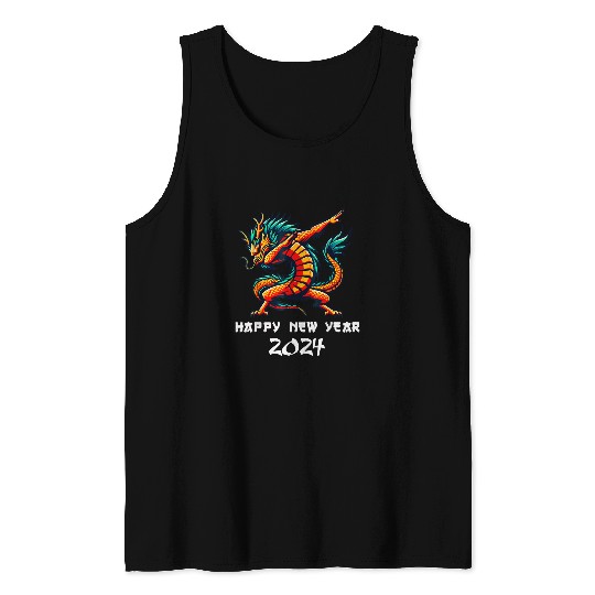 Dragon Pet Chinese New Year Clothing Dragon Year of The Dragon 0011 Tank Tops