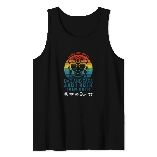 Lion Pet mens graphic ts fars day lion plus size Tank Tops