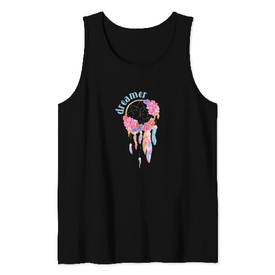 Dreamer Hippie Spiritual Native Dreamcatcher Tank Tops