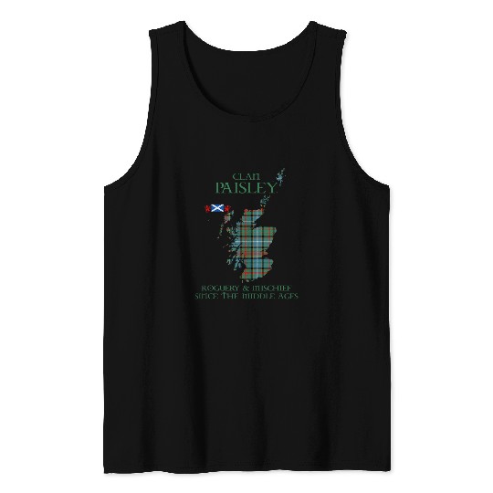 Lion Pet Clan Paisley District tartan Scotland Saltire Lion Rampant Tank Tops