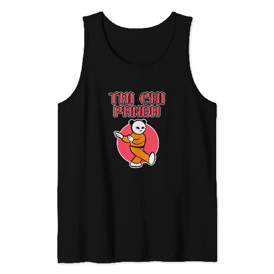 Panda Pet Tai Chi Panda for Men and Women Tai Chi Tank Tops