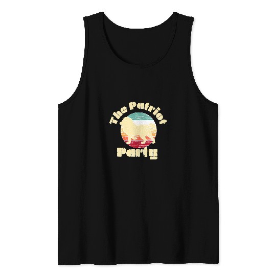 Lion Pet Men The Patriot Party flag Lion Retro Patriotic 4th of July Tank Tops