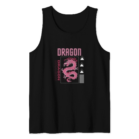 Dragon Pet Fairy Japanese Dragon Aesthetic Funny Cute Fans Present 1 Tank Tops