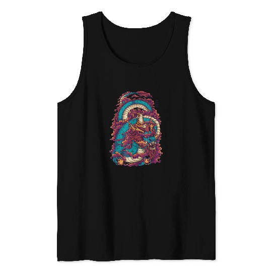 Dragon Pet Chinese New Year Chinese Dragon Tiger Riding Dragon Tank Tops