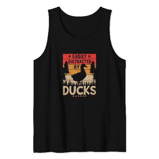 Duck Pet Easily distracted by Ducks Harvest Farming Barn Cattle 3 Tank Tops