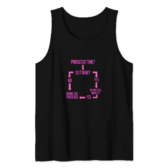 Wines Fun Prosecco Time Champagne Drink Bubbly Wines Drinking Joke Tank Tops