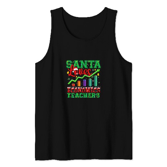 Economics Teacher Funny Christmas Appreciation Gift School Tank Tops