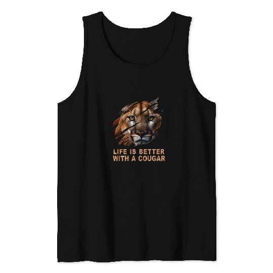 Lion Pet Claws Scratch Ripping Cougar Mountain Lion Lovers 2 Tank Tops