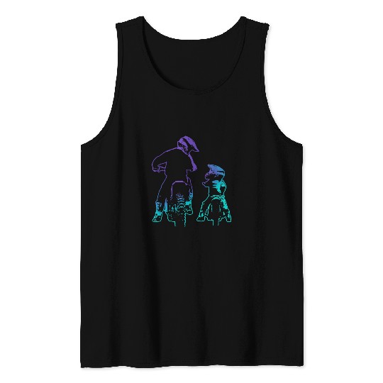 dirt bike dad and son motocross biking Tank Tops