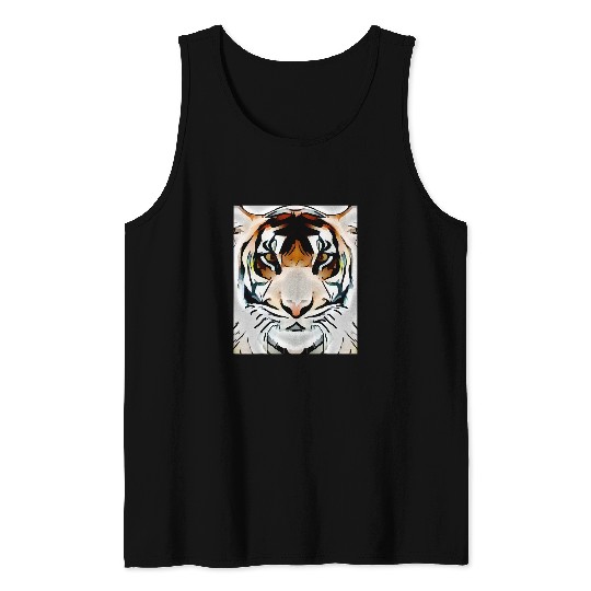Cute White Tiger Tank Tops