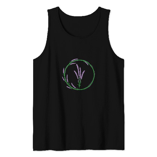 Lavender Circle Plant Garden Fragrance Tank Tops