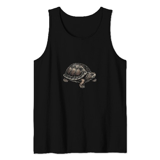 Turtle Pet Box Turtle Graphic Art Design For Women And Men Tank Tops