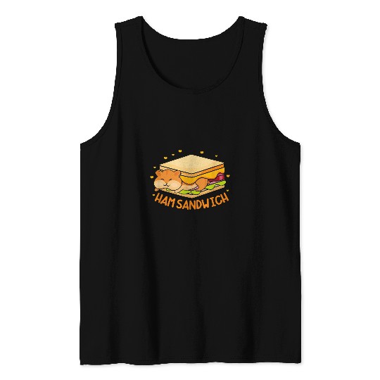 Hamster Pet Ham Sandwich Hamster Kawaii Hamsters Lover Tank Tops