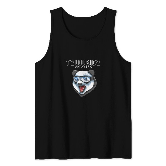 Panda Pet Telluride Colorado USA Panda Skis Gift 1 Tank Tops