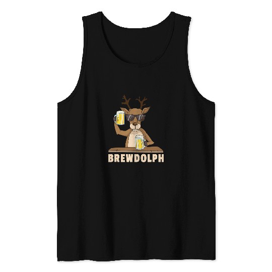 Beer Fun Brewdolph for brewers and craft beer fans Tank Tops