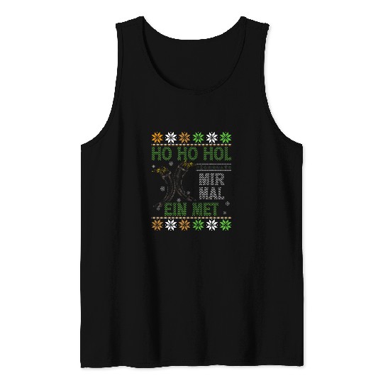 Discover Funny Ho Ho Hol Mir Mal Ein MET Ugly Viking Sweater Tank Tops