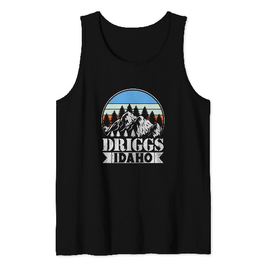 Driggs Idaho Outdoors Adventure Skiing Hiking Mountain Tank Tops