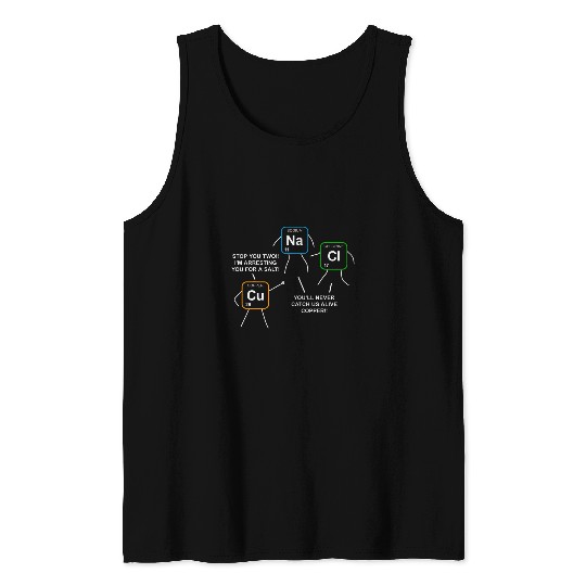 Police Job Salt And Copper Periodic Table Police Pun Chemistry Tank Tops