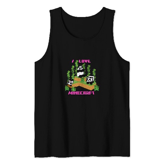 Panda Pet Minecraft Panda Love Poster Tank Tops