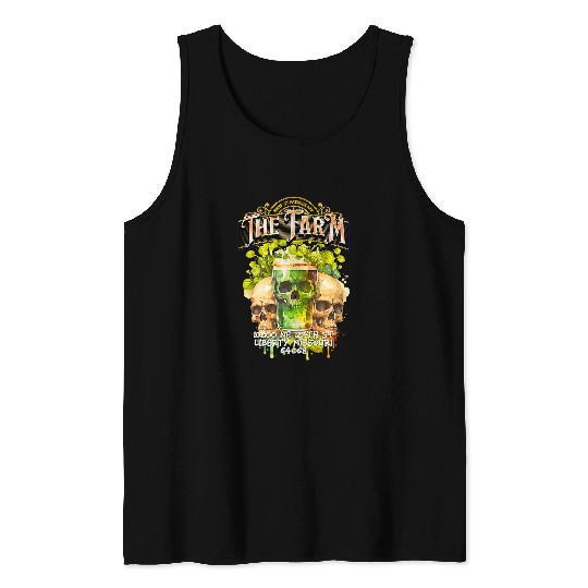Beer Fun Beer The Farm Honky Tonk Music St Patricks Day Green Beer Tank Tops
