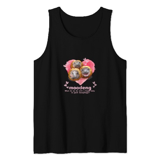 Hippo Pet Morden Became a Pork Dumpling Cute Hippo Baby Tank Tops