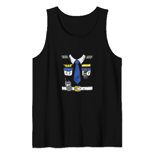 Discover Funny Group Matching Halloween Police Officer Costume Kids Tank Tops