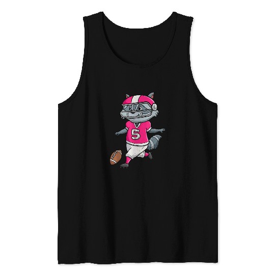 Discover Raccoon Pet Football Player Raccoon Lover wild Animal Trash Panda 2 Tank Tops