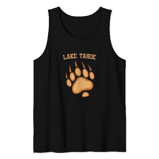 Bear Pet Grizzly Bear Paw Lake Tahoe Tank Tops