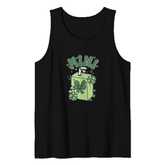 Coffee Fun Mama Mini Cute Coffee milk St Patricks Day Women Men Kids Tank Tops