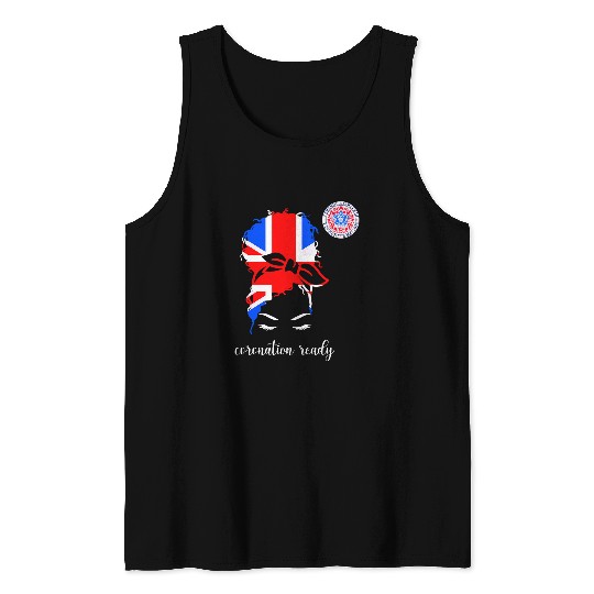 Bear Pet British Flag King Charles Coronation union jack Tank Tops