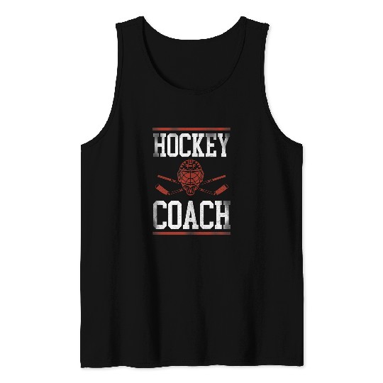 Discover Ice Hockey vintages Coach Tank Tops