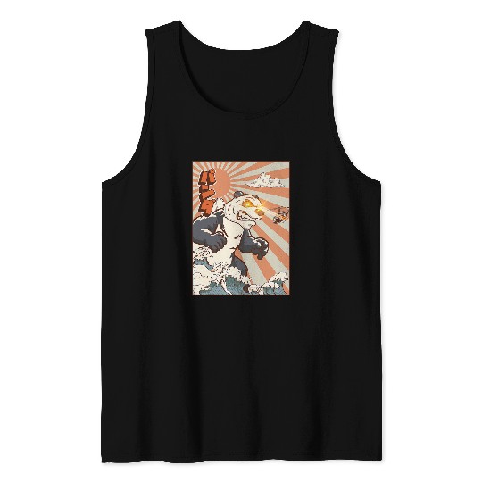 Panda Pet Kaiju Panda Japanese Monster 1 Tank Tops