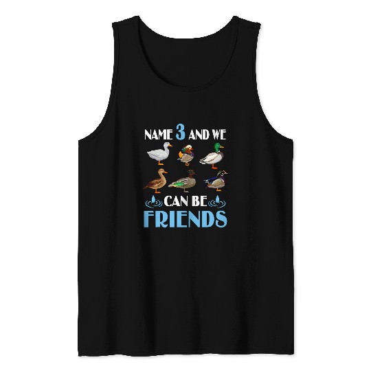 Duck Hunting Waterfowl Hunters Different Duck Species Farm Tank Tops