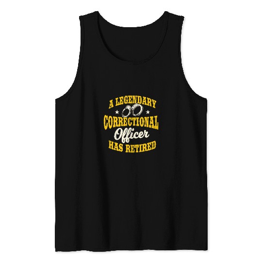 Police Job Correctional Officer Retired Police Prison Jail Supervisor Tank Tops