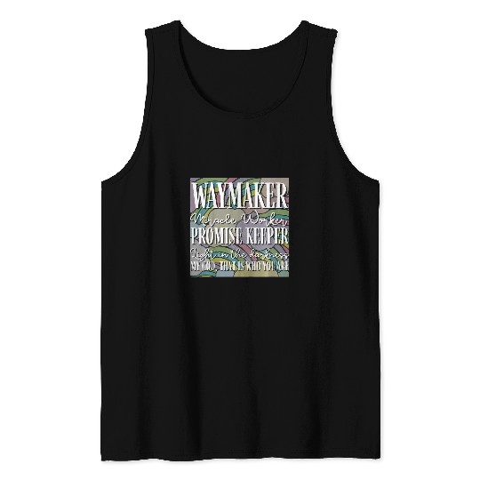 Kids Kids Waymaker Miracle Worker Rainbow Christian 4 Tank Tops