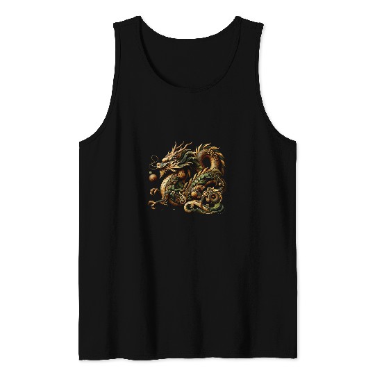 Dragon Pet Chinese Year Of The Dragon Growth and Abundance Tank Tops