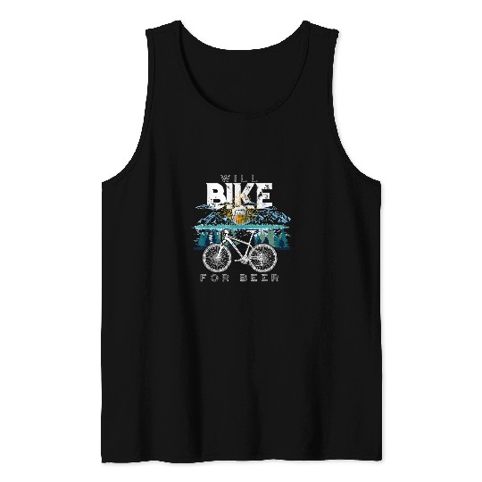 Beer Fun Beer Will Bike Beer Cycling Biking Beer Lover Drinking19 Tank Tops