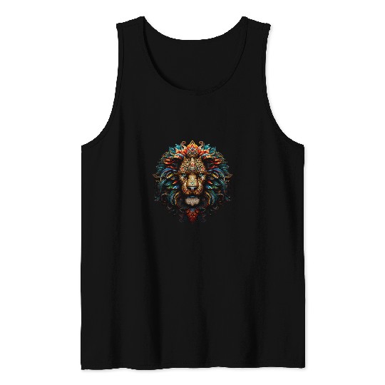 Lion Pet Regal Batik Lion Tank Tops
