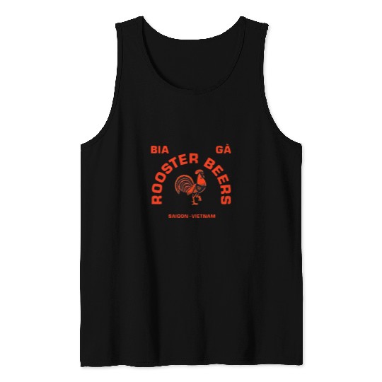 Beer Fun Beer Chicken Funny Rooster Saigon Vietnam Tank Tops