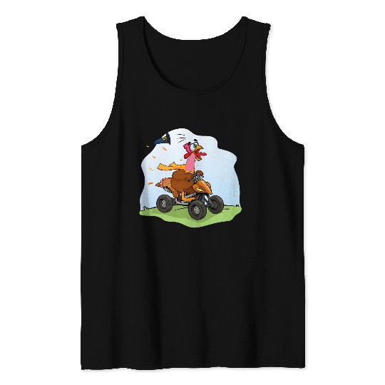 Happy Thanksgiving Funny Turkey Hunting Family Trot Matching 1 Tank Tops