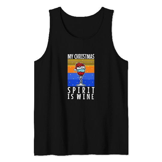Wines Fun My christmas spirit is Wines 1 8 Tank Tops
