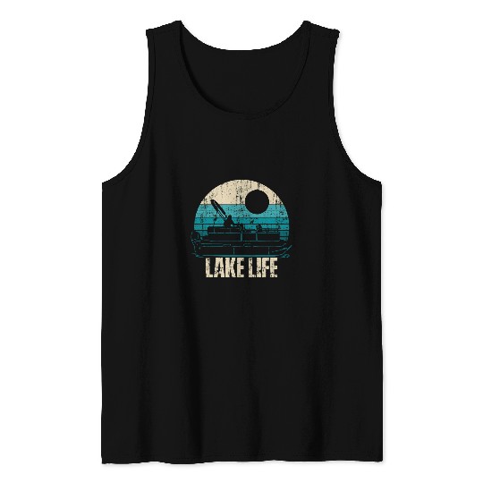 Pontoon Fun Lake Life Boating Pontoon Tank Tops