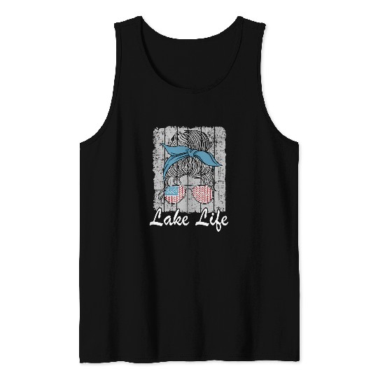Pontoon Fun Lake Life Pontoon Queen Lake Vacation Pontooning Princess Tank Tops