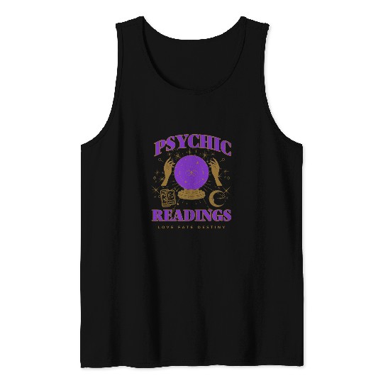 Psychic Readings Fortune Teller Tarot Reader Crystal Ball Tank Tops
