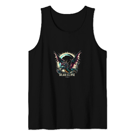 Dragon Pet Graphic Dragon Total Solar Eclipse In The Year Lover Animal Tank Tops