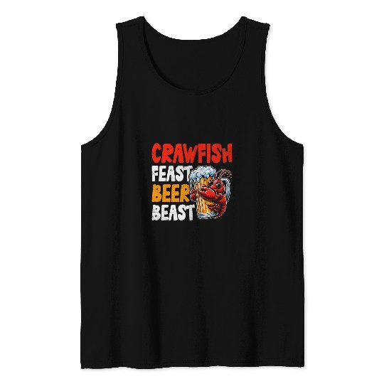Beer Fun Cajun Crawfish Crayfish Boil Beer Drinking Beer Lover 25 Tank Tops