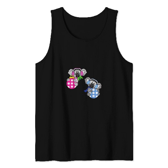 Koala Pet bear Christmas Balls Winter Snow Tank Tops
