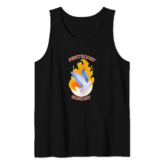 Renewal and Rebirth Flames of Pentecost Dove Tank Tops