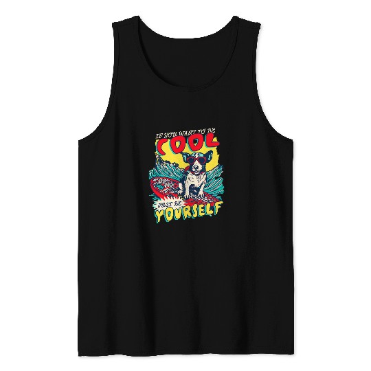 Jack Russell Terrier Surfer Surfboard Tank Tops
